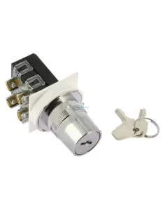 Ge Power 077scd1101 Schlüsselwähler, 2 feste Positionen, NC+NA, abnehmbarer Schlüssel